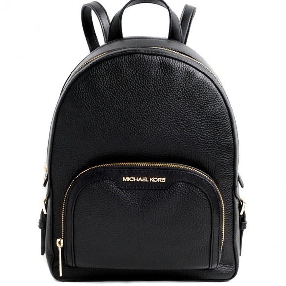 Michael Kors Backpack Bag Jaycee Md Pkt Backpack Leather Black NWT - Picture 8 of 14